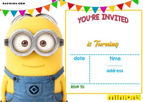 Free Blank Minion Invitation Template Download