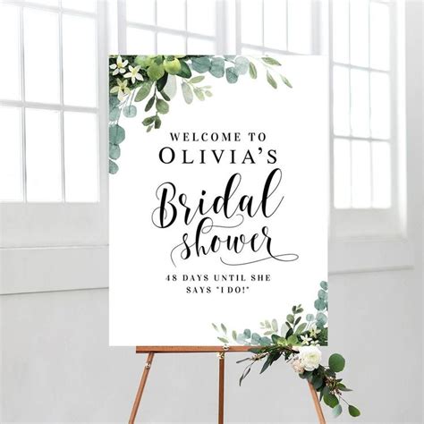 Free Bridal Shower Welcome Sign Template Download