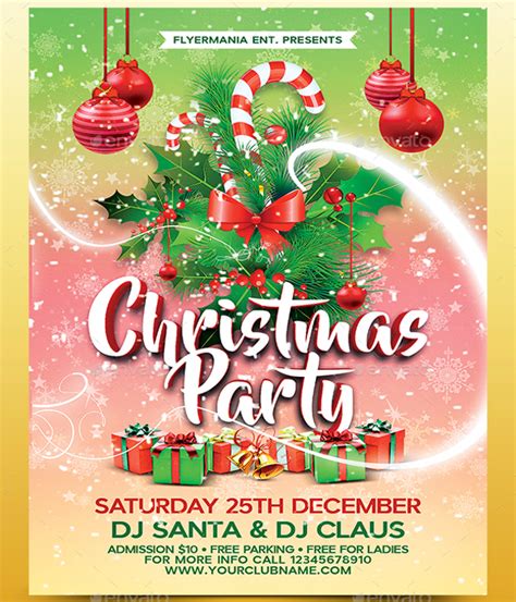 Free Christmas Party Flyer Template For Word