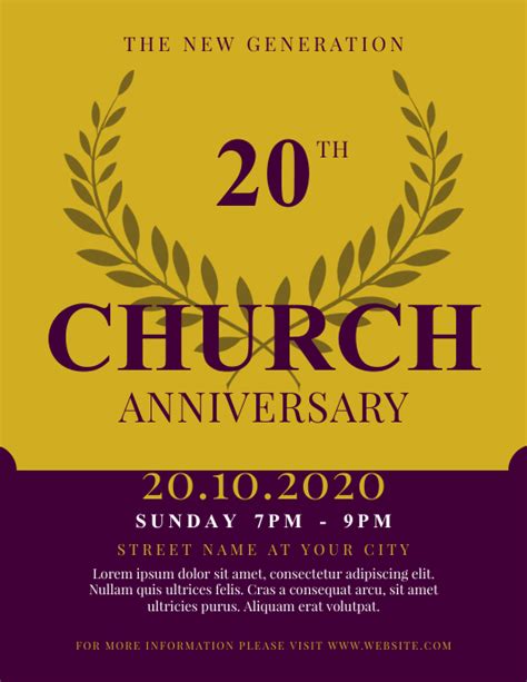 Free Church Anniversary Templates And Ideas