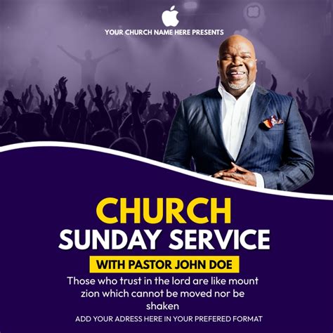 Free Church Service Poster Templates And Designs