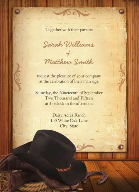 Free Country Western Invitation Templates Download