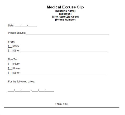 Free Doctor Excuse Template: Get A Valid Note Easily