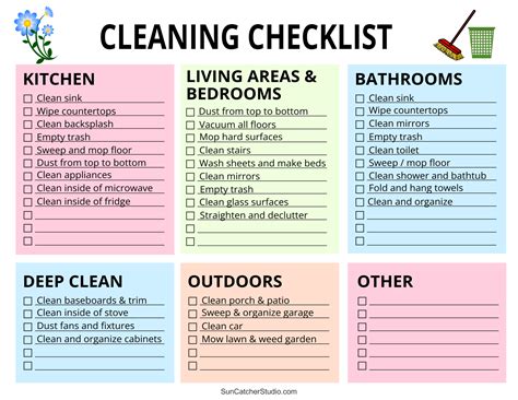 Free Editable Cleaning Schedule Template For A Spotless Home