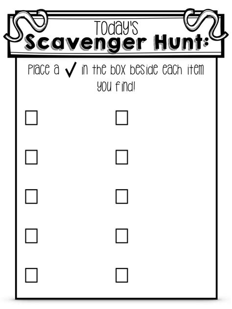 Free Editable Scavenger Hunt Template Download