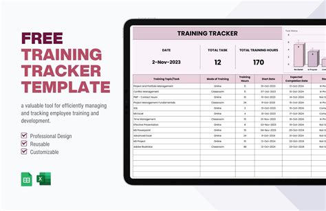 Free Excel Training Tracker Template Download