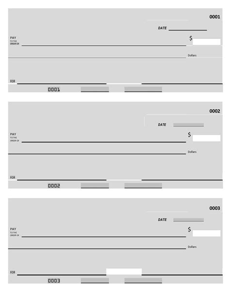 Free Fillable Blank Check Template In Excel Format