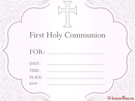 Free First Communion Invitation Templates To Download