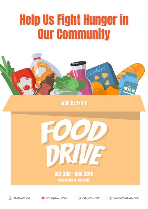 Free Food Drive Flyer Template Designs