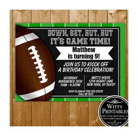 Free Football Birthday Invitation Template Download