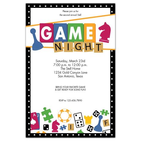 Free Game Night Invitation Templates For Fun Gatherings