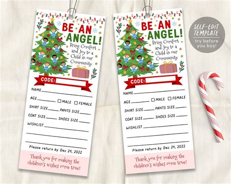 Free Giving Tree Tag Template Printable Download