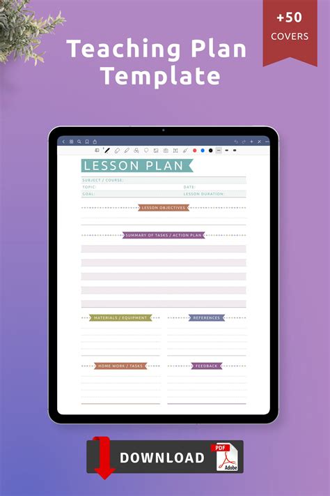 Free Goodnotes Lesson Plan Template For Teachers