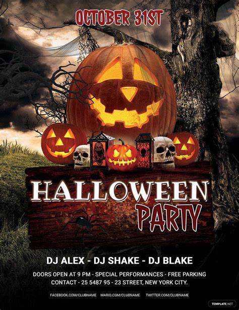 Free Halloween Party Flyer Template Download