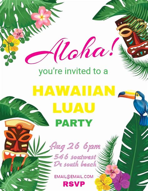 Free Hawaiian Invitations Templates To Download Now