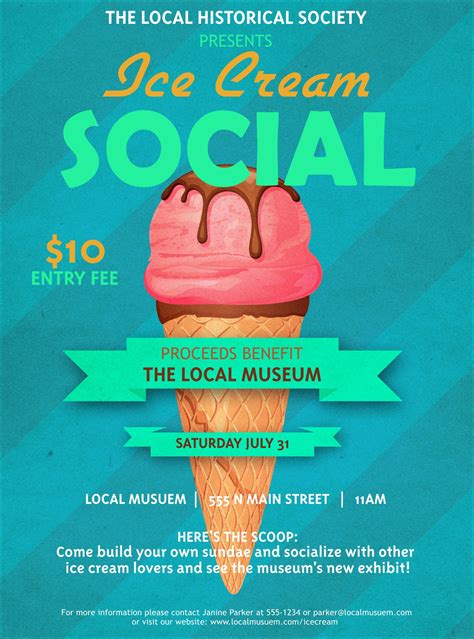 Free Ice Cream Social Event Template Download