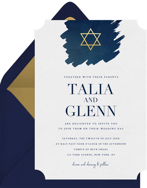 Free Jewish Wedding Invitation Templates To Download