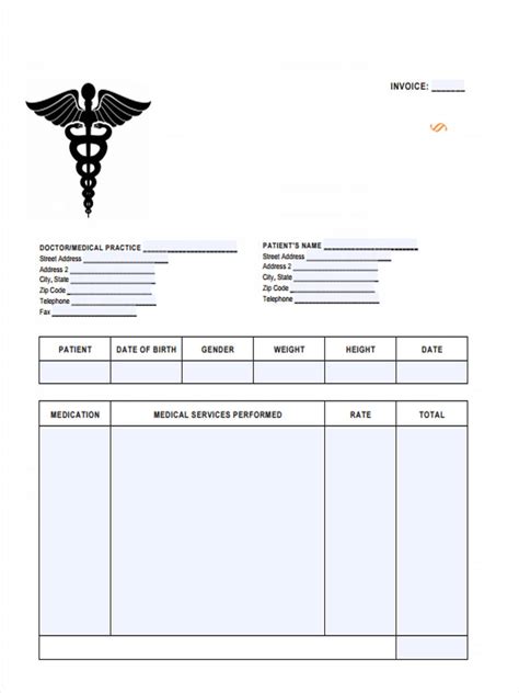 Free Medical Bill Template Download