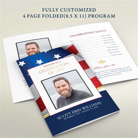 Free Military Funeral Program Template Download