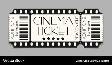 Free Movie Ticket Template Black And White