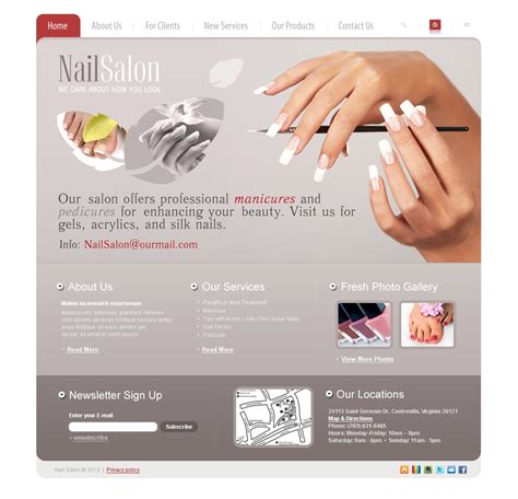 Free Nail Salon Website Template Download