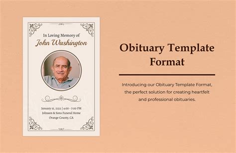 Free Obituary Template In Word Format Download