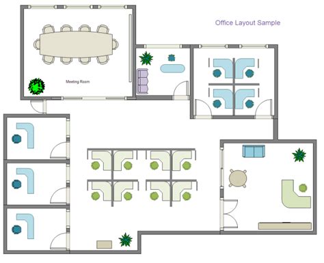 Free Office Layout Template For Productive Workspace Design