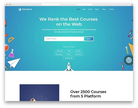 Free Online Courses Website Templates Download