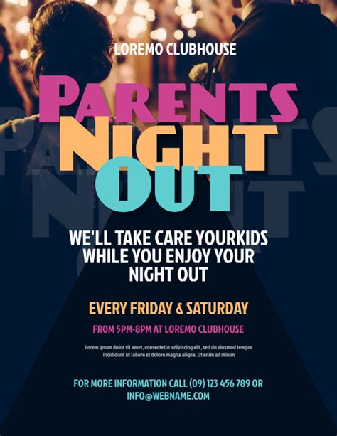 Free Parents Night Out Flyer Template Designs