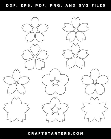 Free Printable Cherry Blossom Template Designs