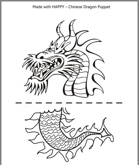 Free Printable Cut Out Chinese Dragon Template