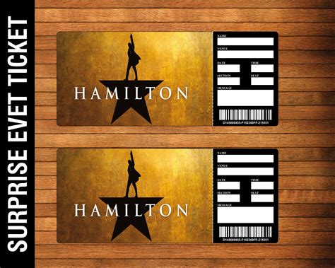 Free Printable Hamilton Ticket Templates