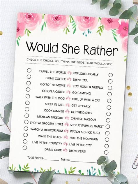 Free Printable Hen Party Games Downloadable Template