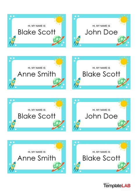 Free Printable Name Tag Templates For Events And Parties