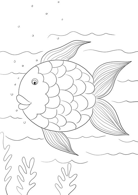 Free Rainbow Fish Template Printable For Kids