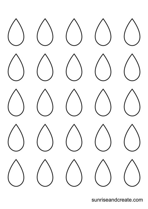 Free Raindrop Template Printable Download