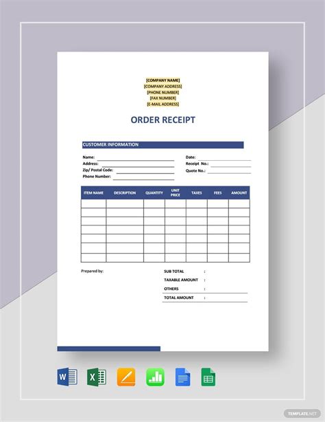 Free Restaurant Receipt Template For Easy Expense Tracking