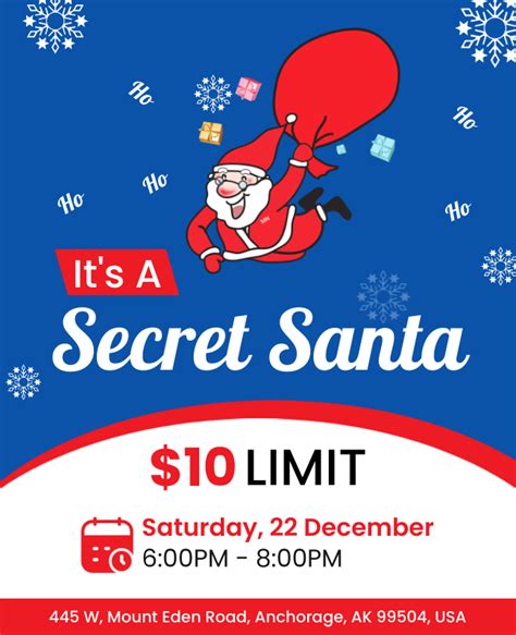 Free Secret Santa Flyer Template Designs