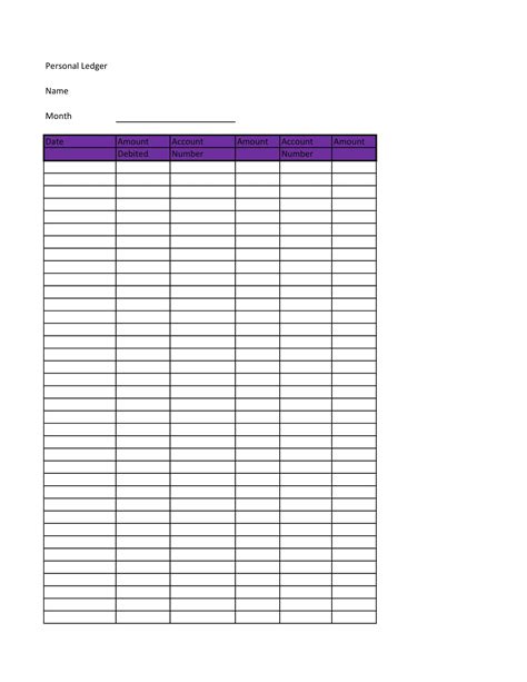 Free Self Employment Ledger Template Download