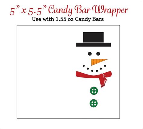 Free Snowman Hershey Bar Wrapper Template Download