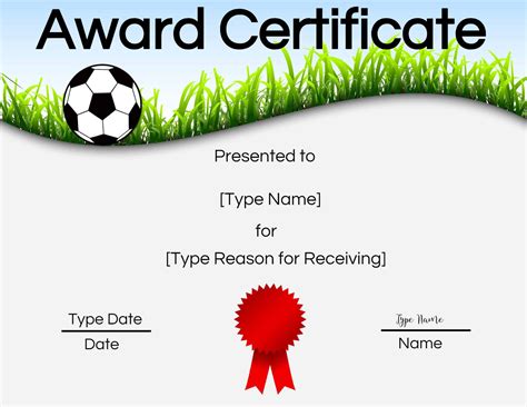 Free Soccer Certificate Templates For Download