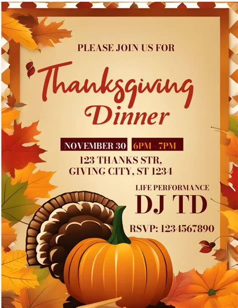 Free Thanksgiving Flyer Template Download