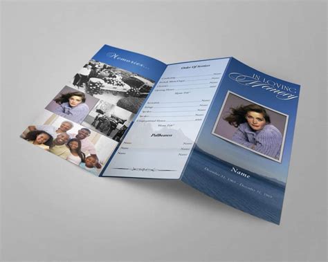 Free Tri Fold Funeral Program Template Download