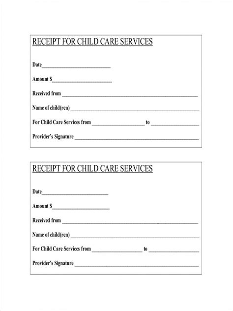 Fsa Daycare Receipt Template Made Easy