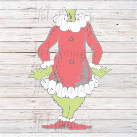 Full Body Grinch Template For Christmas Diy Fun