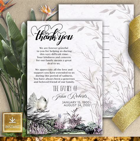 Funeral Thank You Card Template Examples And Tips