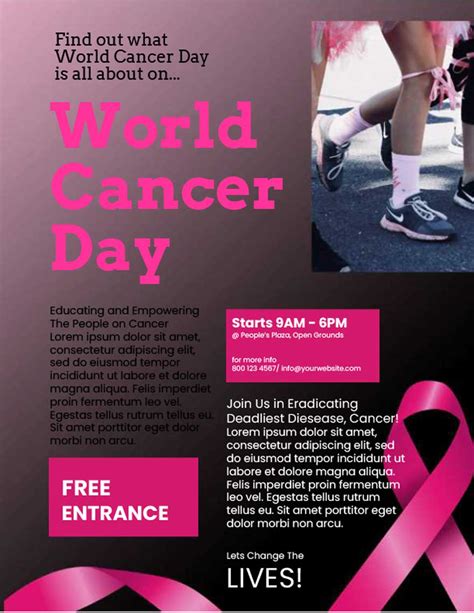 Get A Free Cancer Benefit Flyer Template