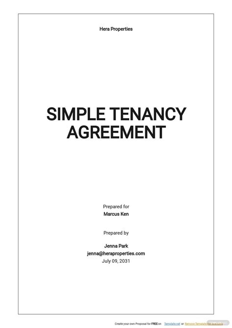 Get A Free Tenancy Agreement Template In Word