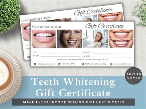 Get Bright Smiles: 5 Teeth Whitening Gift Certificate Templates