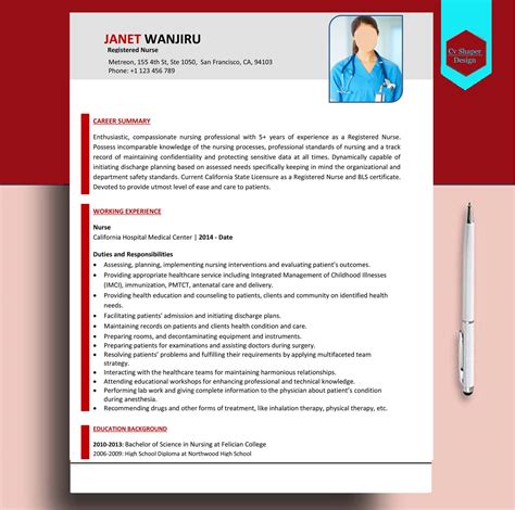 Get Free Nursing Resume Template In Word Now